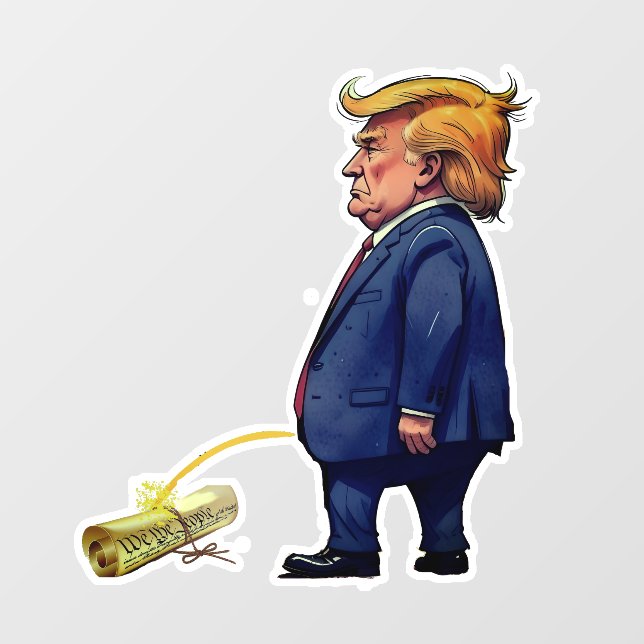 Vinilos Para Cristales Trump adhiere a la Constitución (Hoja)