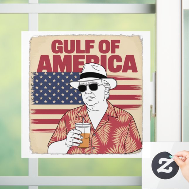 Vinilos Para Cristales Trump, el presidente de Estados Unidos en el Golfo (Hogar)