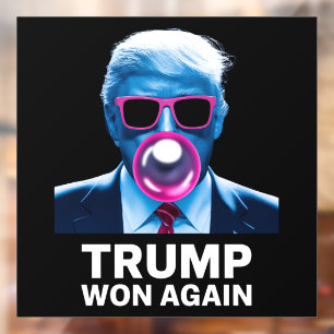Vinilos Para Cristales Trump Ganó de Nuevo Elección 2024 Voto Presidente 