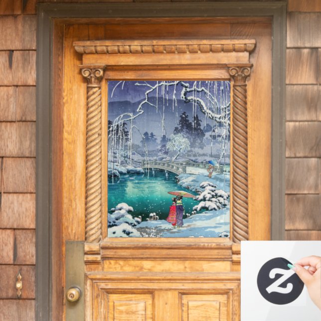 Vinilos Para Cristales Tsuchiya Koitsu - Nieve de primavera en Maruyama (Puerta de casa)