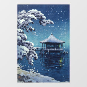 Vinilos Para Cristales Tsuchiya Koitsu - Nieve sobre el Ukimido en Katada