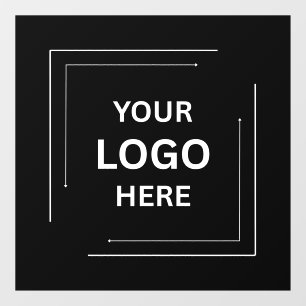 Vinilos Para Cristales Tu Logo Cuadrado Negro Personalizado para Negoci