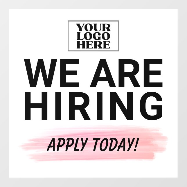 Vinilos Para Cristales Tu Logo Estamos Contratando Aplicar Hoy Negocio (Hoja)
