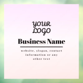Vinilos Para Cristales Tu logotipo y texto | Pink & Peach Ombre