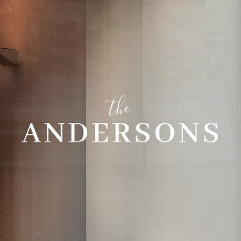 Vinilos Para Cristales Tu nombre | Puerta de entrada blanca elegante