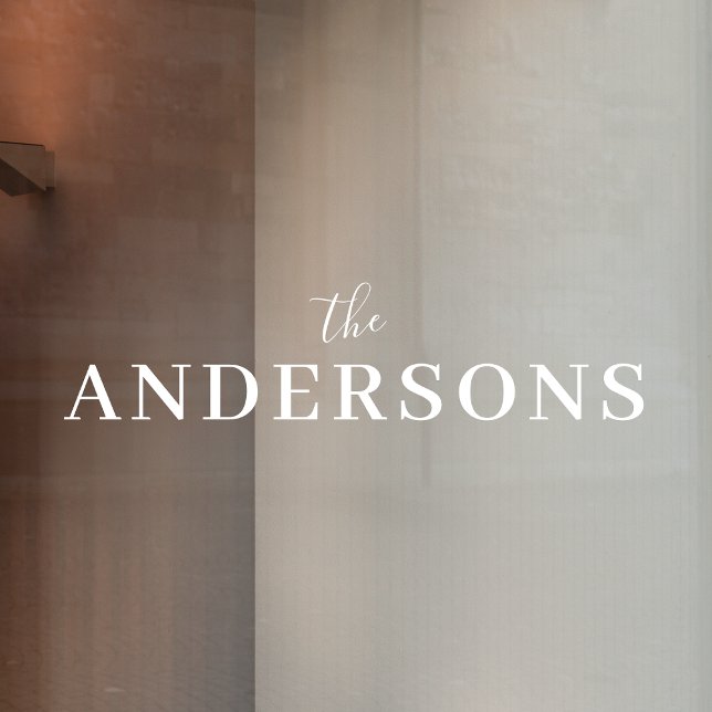 Vinilos Para Cristales Tu nombre | Puerta de entrada blanca elegante (Subido por el creador)