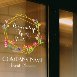 Vinilos Para Cristales Tulipanes Dorados y Negros Modernos para Planifica