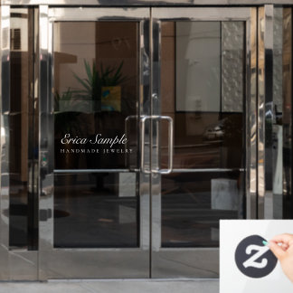 Vinilos Para Cristales Typografía mínima Elegante Negocio de joyas modern