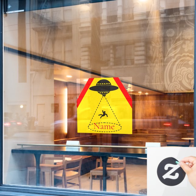 Vinilos Para Cristales UFO Thunder_Cove de secuestro de Alien (Ventana de cafetería)