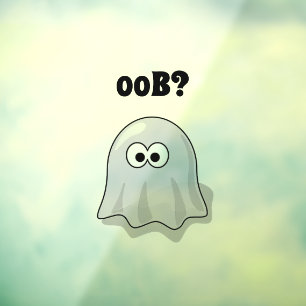 Vinilos Para Cristales Un fantasma confuso dice "Oob" Personalizado diver
