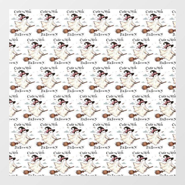 Vinilos Para Cristales Una bruja simple y elegante primero de Halloween (Hoja)