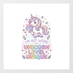 Vinilos Para Cristales Unicornio No soy raro, soy unicornio nivel único A