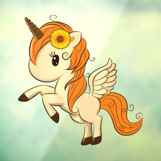 Vinilos Para Cristales Unicornio Pegasus
