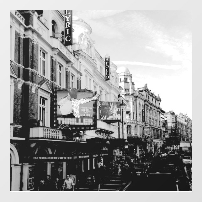 Vinilos Para Cristales Urban Vintage Downtown Cityscape (Hoja)