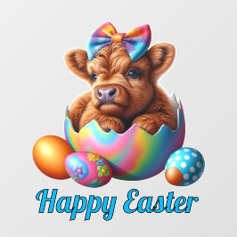 Vinilos Para Cristales Vaca Highland de Pascua