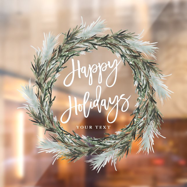 Vinilos Para Cristales Vacaciones Felices de la Guerra de Wreath en invie (Hoja 2)