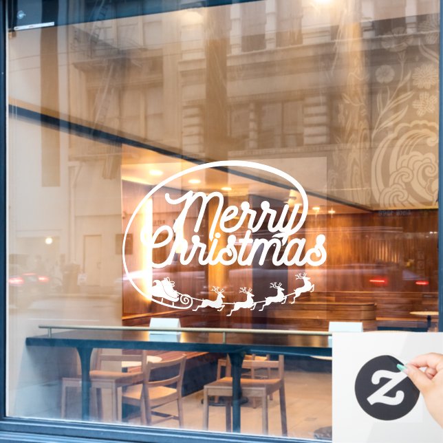 Vinilos Para Cristales Vacaciones para Navidades de restaurantes y oficin (Ventana de cafetería)