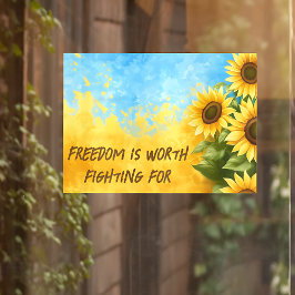 Vinilos Para Cristales Vale la pena luchar por la libertad - Apoyar a Ucr