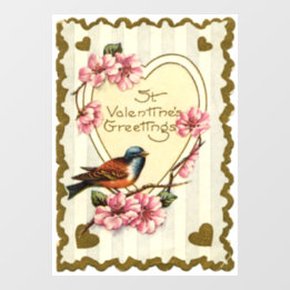 Vinilos Para Cristales Valentine Bird Window Cling