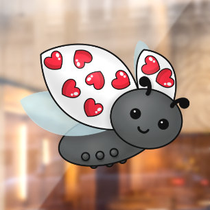 Vinilos Para Cristales Valentine Ladybug