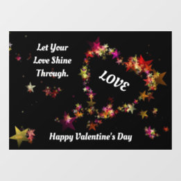 Vinilos Para Cristales Valentine Stars Heart Window Cling