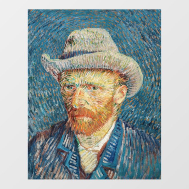 Vinilos Para Cristales Van Gogh - Retrato propio con un Gorra de Grey Fel (Hoja)