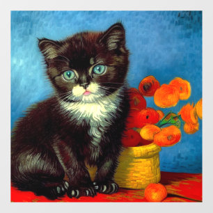 Vinilos Para Cristales Van Gogh Tuxedo Cat