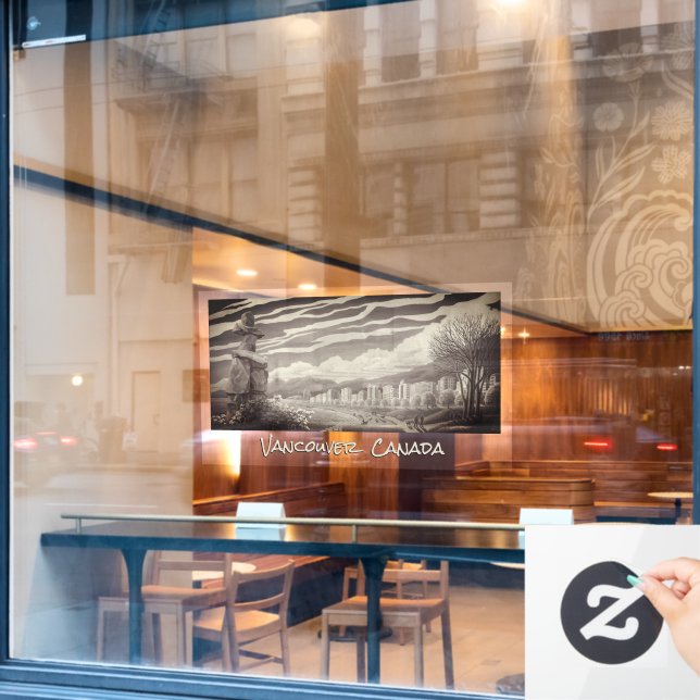 Vinilos Para Cristales Vancouver Decals Vancouver Souvenir Clic Ventana (Ventana de cafetería)
