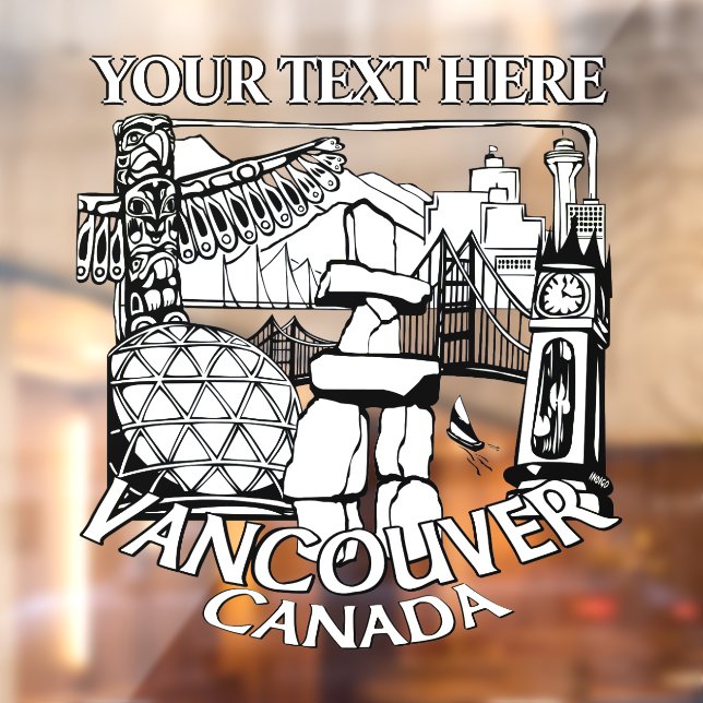 Vinilos Para Cristales Vancouver Decals Vancouver Souvenir Clic Ventana (Hoja 2)