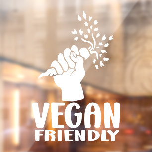 Vinilos Para Cristales Vegan Friendly, Planta Powered,