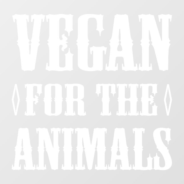 Vinilos Para Cristales Vegan por los animales (Hoja)