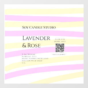 Vinilos Para Cristales vela de soja de rosa lavanda negocio añadir código