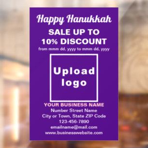 Vinilos Para Cristales Venta de Hanukkah de Negocios en Adhesivo para Ven