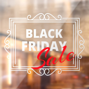Vinilos Para Cristales Venta de la tienda Black Friday en rojo y blanco
