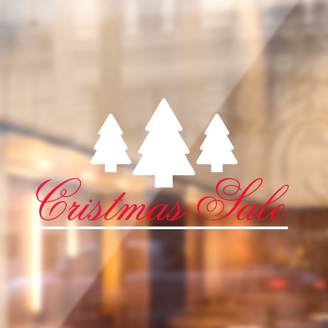 Vinilos Para Cristales Venta de Navidad, Bosque de árboles (Hoja 2)