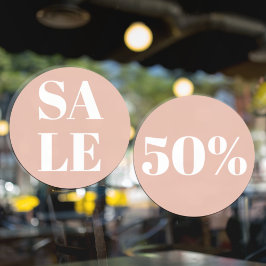 Vinilos Para Cristales Venta de ventana de tienda moderna rosa pastel