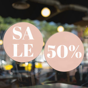 Vinilos Para Cristales Venta de ventana de tienda moderna rosa pastel