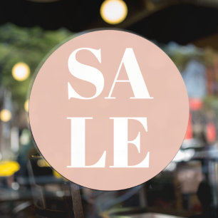 Vinilos Para Cristales Venta de ventana de tienda moderna rosa pastel