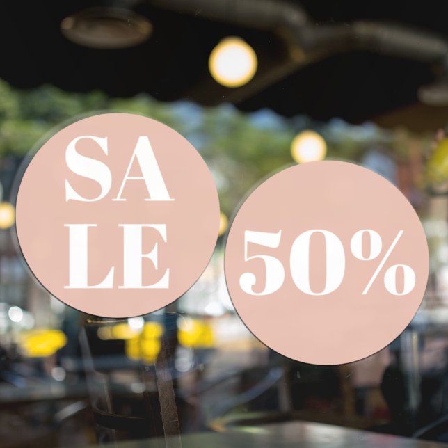 Vinilos Para Cristales Venta de ventana de tienda moderna rosa pastel (Subido por el creador)