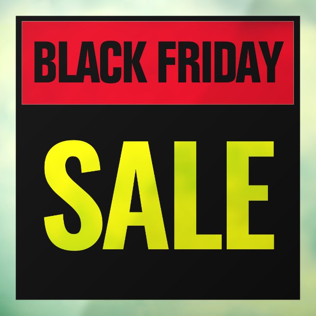 Vinilos Para Cristales Venta de Viernes Negros Simple Minimalista Rojo y  (Hoja 3)