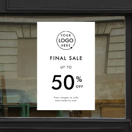 Vinilos Para Cristales Venta Final | Logotipo del Evento Comercial Descue