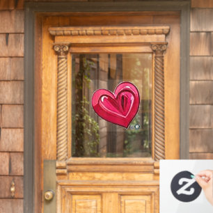 Vinilos Para Cristales Ventana de acento cardíaco de San Valentín de 12x1