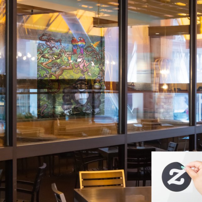 Vinilos Para Cristales Ventana de monos Cling (ventana del restaurante)