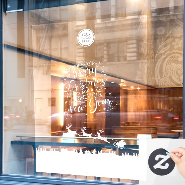 Vinilos Para Cristales Ventana de navidades de ventas minoristas (Ventana de cafetería)