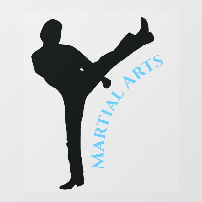Vinilos Para Cristales Ventana Diseño de artes marciales (Hoja)