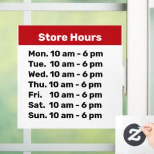 Vinilos Para Cristales Ventana Horario de la Tienda Llenar Rótulo Fácil