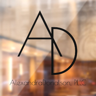 Vinilos Para Cristales Ventana Monograma minimalista profesional moderno