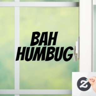 VINILOS PARA CRISTALES VENTANA NAVIDADES BAH HUMBUG CLING