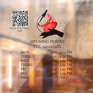 Vinilos Para Cristales Ventana Técnico de uñas Noir de moda