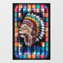 Vinilos Para Cristales Ventanilla de vidrio manchado retroiluminado con m